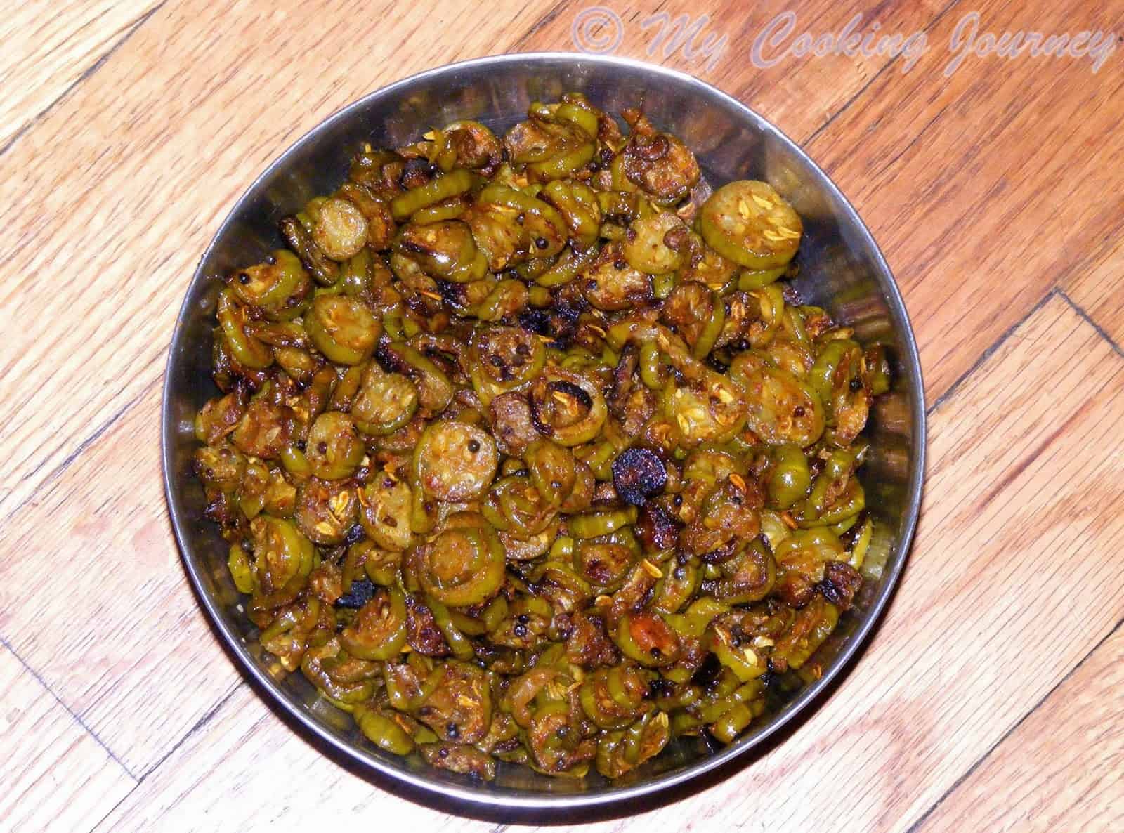 Kovakkai Curry/Poriyal – Stir fried Ivy Gourd