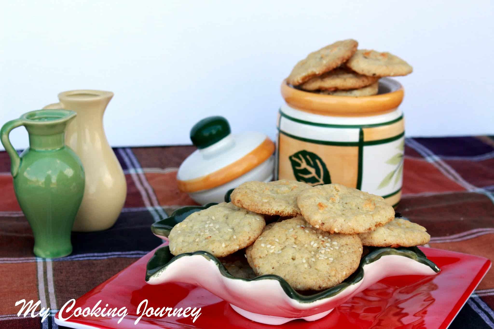 Coconut and Sesame Cookies – Egg less Recipe