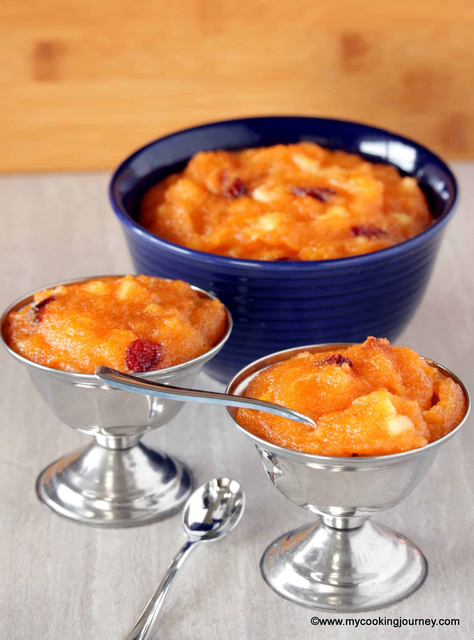 F for Fruit kesari – Mixed Fruit kesari