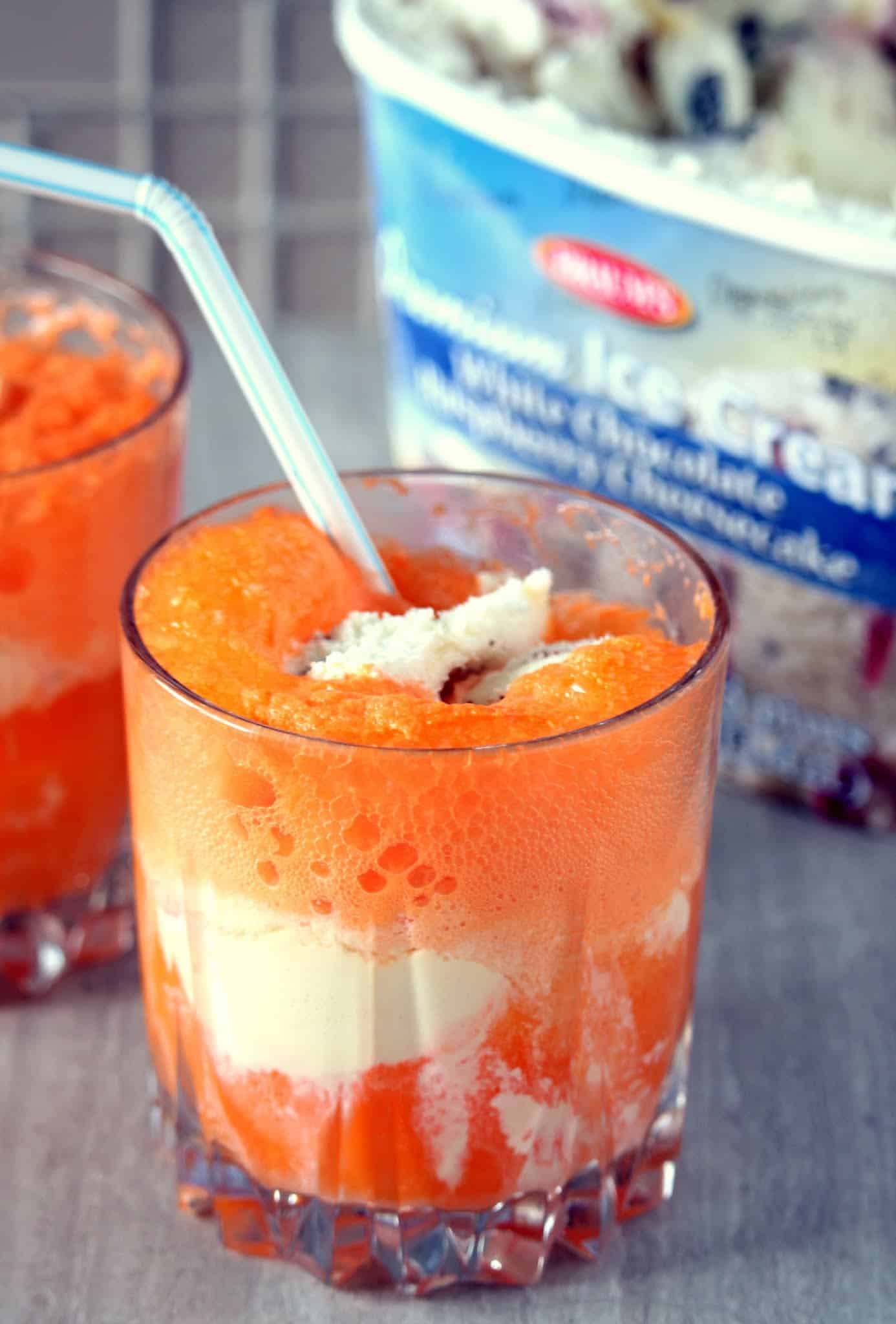 Orange Soda Float | Orange Cream Float | Orange Creamsicle Float | Summer Special Orange Cream Float Recipe