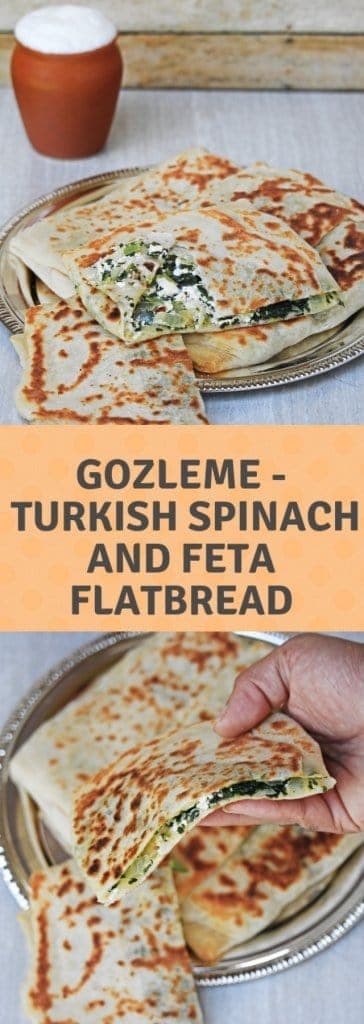 gozleme | turkish spinach and feta flatbread