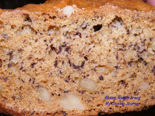 Banana Walnut Bread in a slice