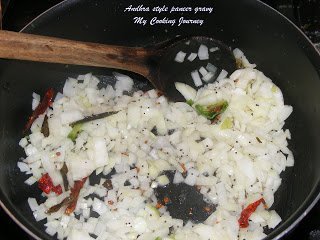 Frying the ingredients in a pan