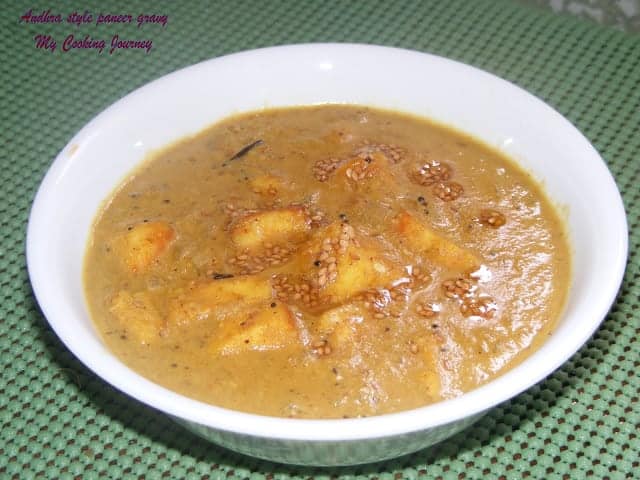 Paneer gravy in a plate