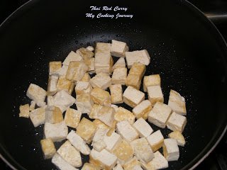 Tofu in a pan
