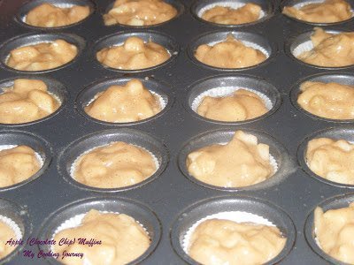 baking the muffins in oven