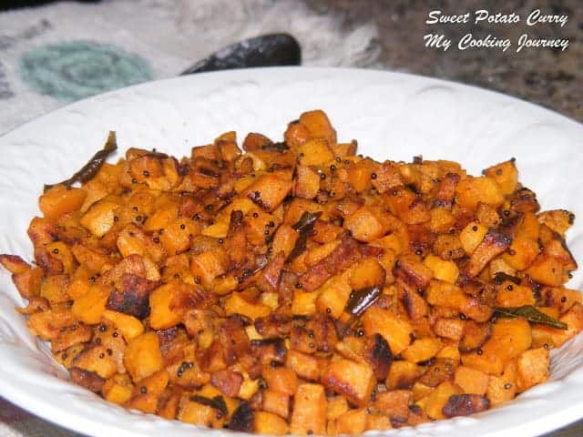 Sweet potato curry in a bowl