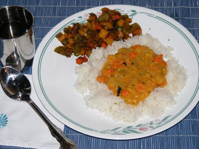 Chow-chow Kootu served with rice