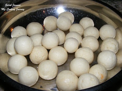 making balls from the dough