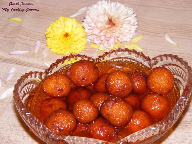 Serve Gulab Jamuns in a big bowl