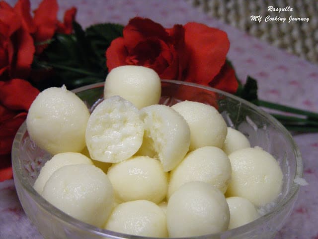 Rose Water Syrup Rasgulla