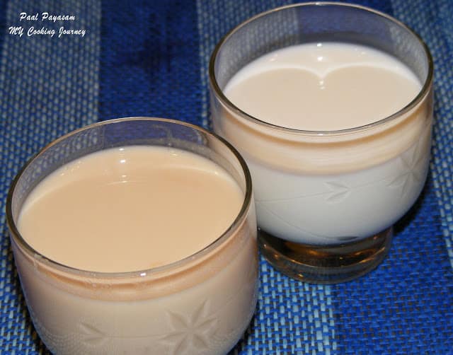 paal payasam in a glass