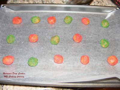 shaping dough into balls