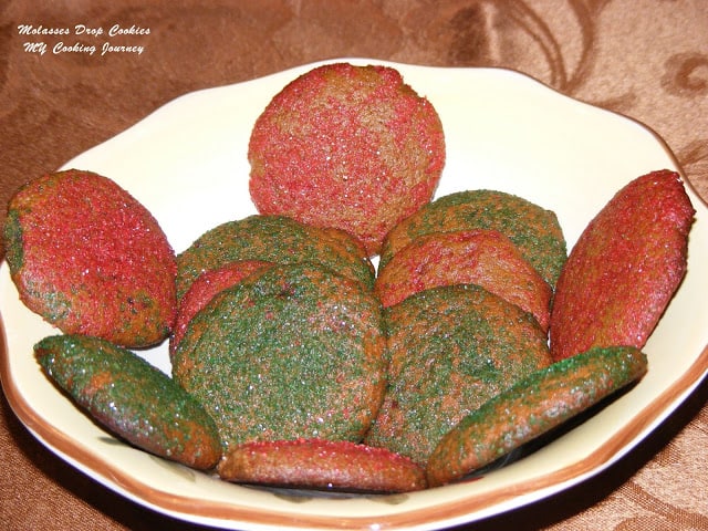 Molasses drop cookies  - Final product in a bowl