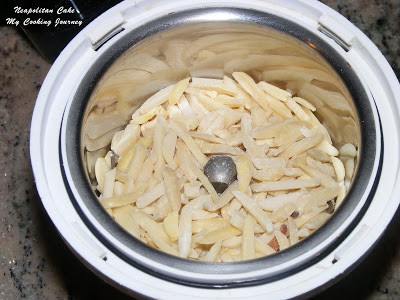 Almond in a grinder