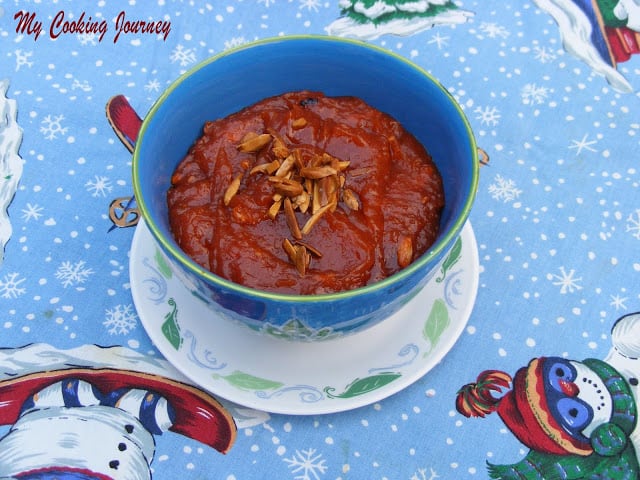 Asoka Halwa in a bowl