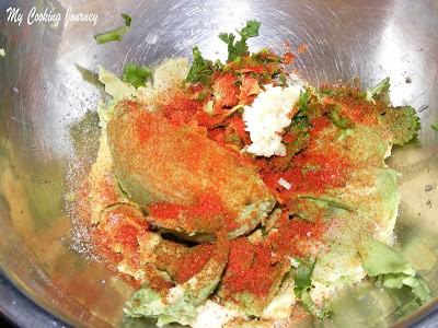 Scooped Avocado with spices