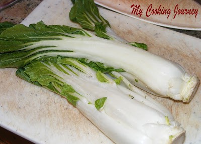 Prepping the Bok Choy