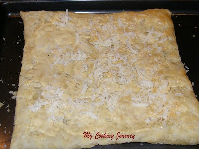 Adding cheese with Puff sheet