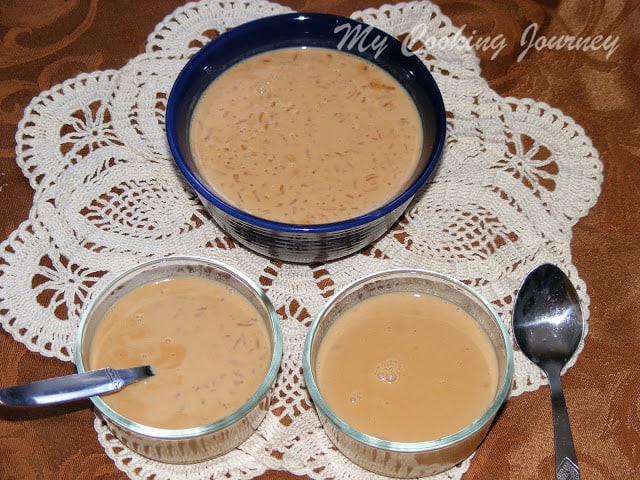 Caramelized Sugar Pal payasam in a bowl