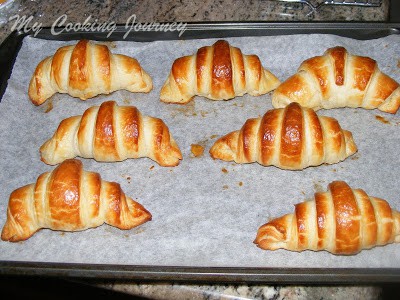 baking the croissants