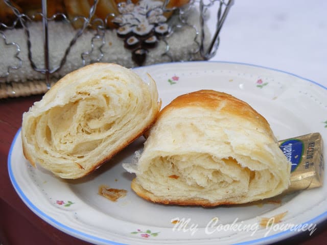 Classic Croissants in a plate