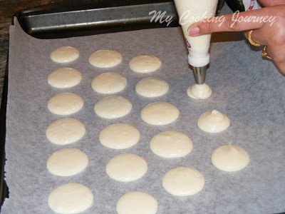 pipe batter in a tray