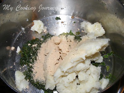 Adding other ingredients in a pan