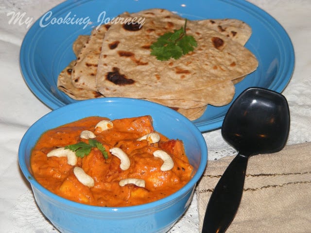 Shahi paneer with some parathas