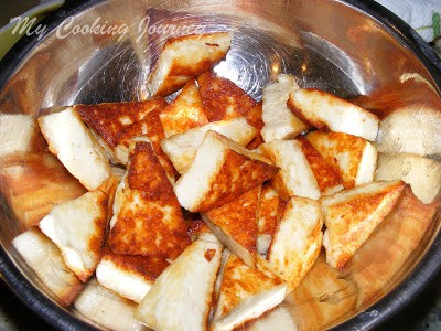 Fried paneer in a Bowl