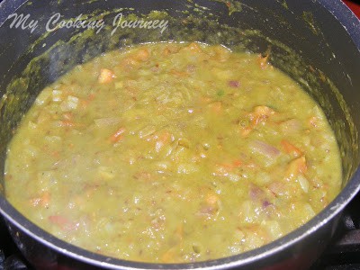 Cooking the ingredients in a Bowl