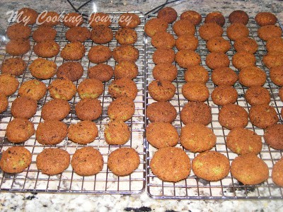 Falafel on a wire rack