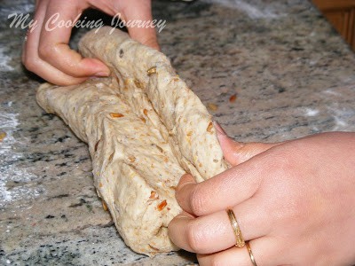 Folding the dough