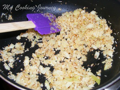 Heat and sauté the ingredients in a pan