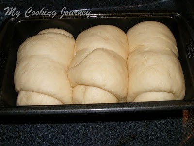 Rolls in a baking tray