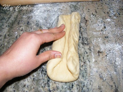 Folding the dough 