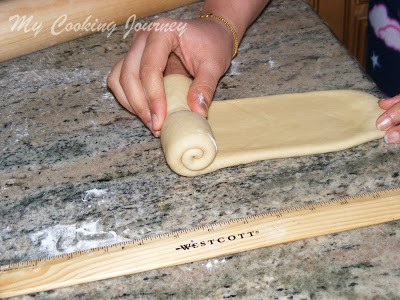 Rolling the dough