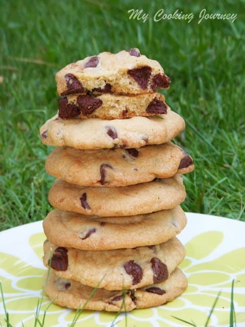 Chocolate Chip Cookies served in a plate