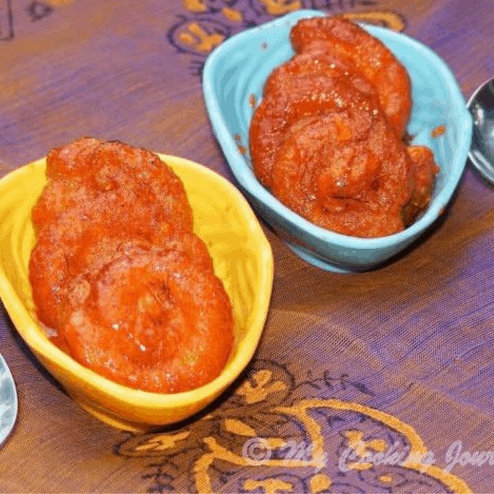 Bengali Chanar Jalebi in a bowl