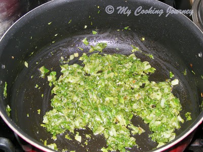 Add chopped spinach  and fry well