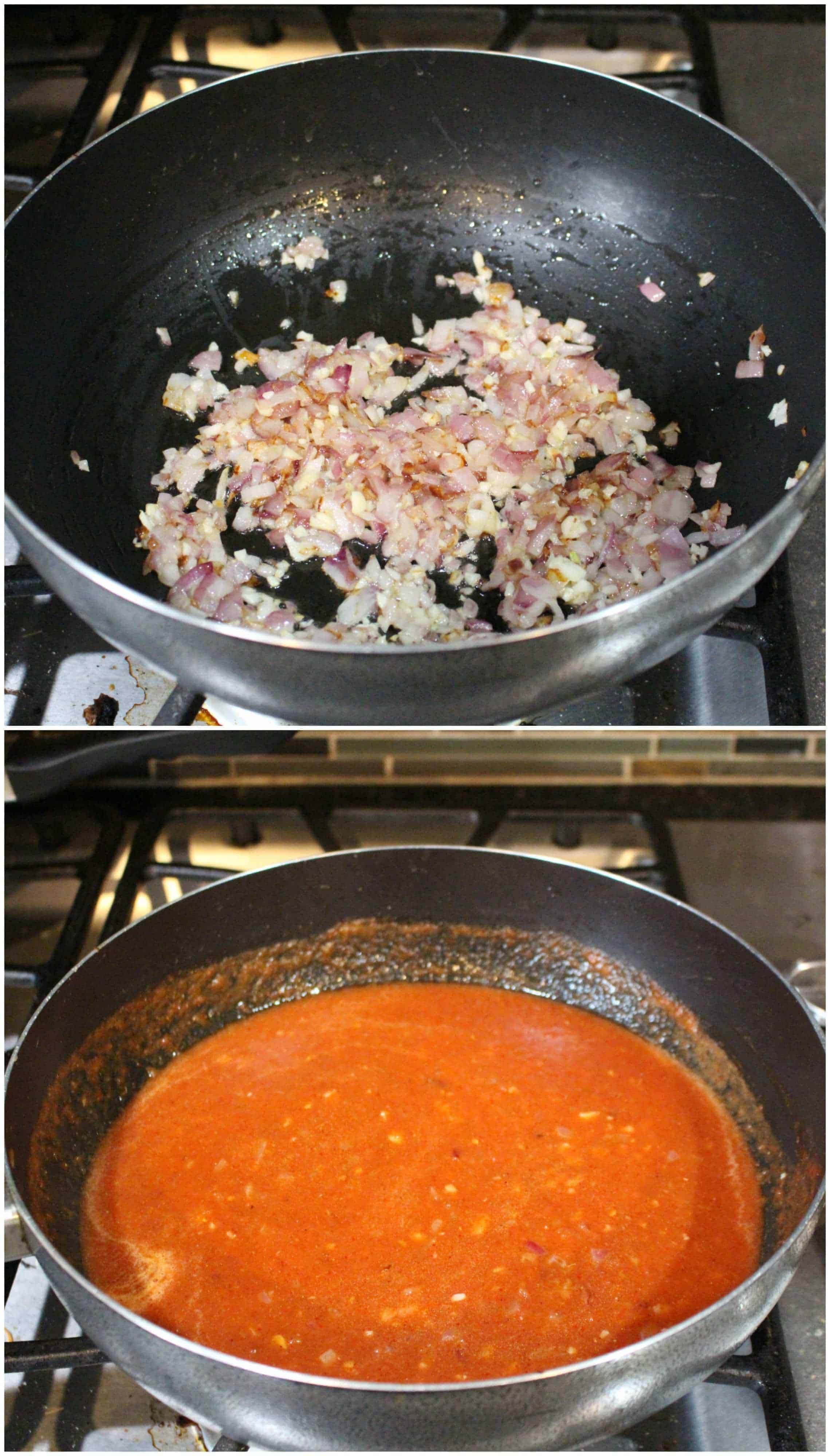 making the sauce