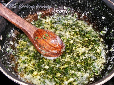 garlic butter/oil mixture
