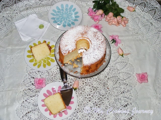 Lemon Glow chiffon cake is ready to serve.