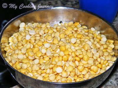 Soaked Channa dal