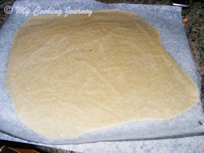 Rolling the white dough