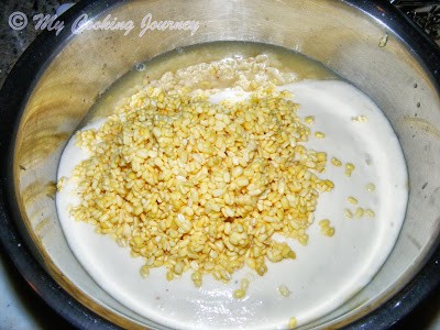 Batter and dal for thavala vadai.