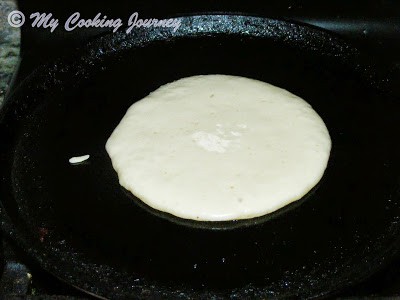 Making Pan Cake on pan.
