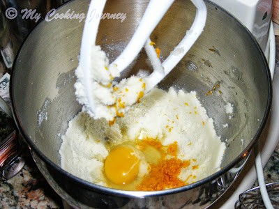 eggs, walnut/olive oil and orange rind