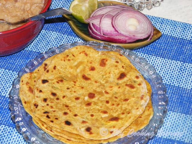 Mooli Paratha in a plate