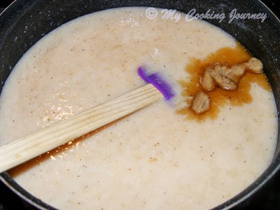 mashed rice in sugar syrup